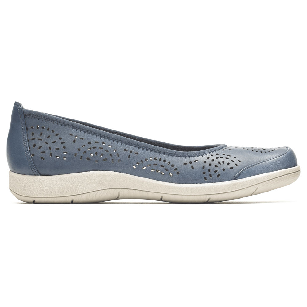 Rockport Womens Daisey Ballet - Slip-On Blue - CFZ749532